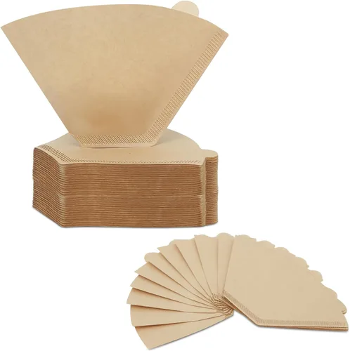 Miniatura 10 de Filtros de café 4 conos, 100 unidades de filtro desechable sin blanquear para cafetera por goteo, filtros de papel de café de 8 a 12 tazas, filtros
