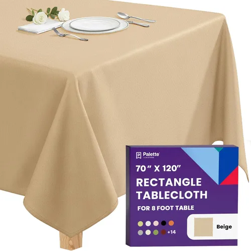 Miniatura 115 de Gee Di Moda - Mantel rectangular de 60 x 84 pulgadas – Mantel rectangular de poliéster lavable para mesa de 5 pies