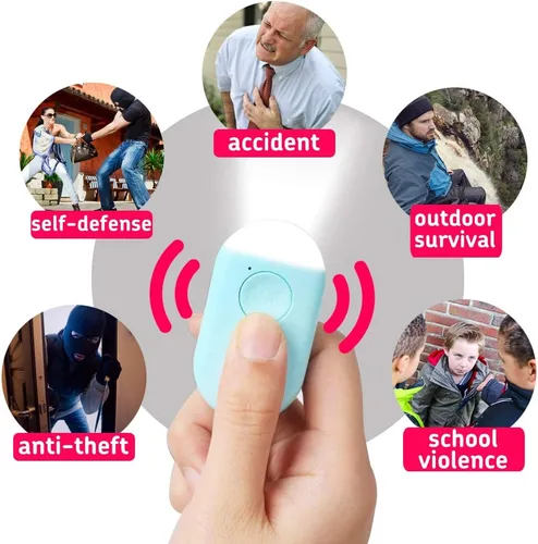Miniatura 3 de Safesound - Dispositivo de seguridad de protección personal – 3 piezas SOS llavero alarma para mujeres, hombres, ancianos y niños – Llavero personal