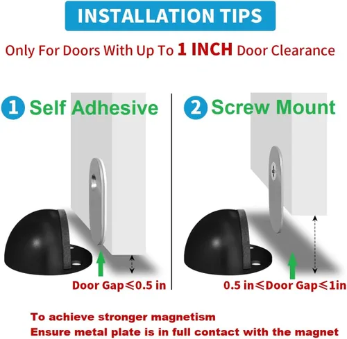 Miniatura 2 de Tope magnético para puerta. Negro