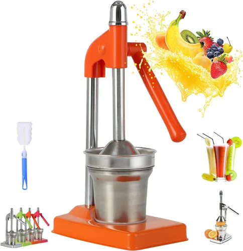 Exprimidor de hierro fundido, exprimidor de hierro fundido, jugo manual efectivo de acero inoxidable, extractor de jugo de prensa manual resistente