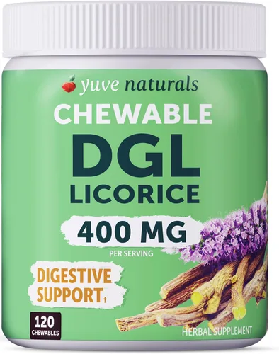 Comprimidos masticables de regaliz DGL ultra puros 4000 mg - Alivio estomacal, intestinal y intestinal - Fórmula de reflujo ácido natural - Extracto