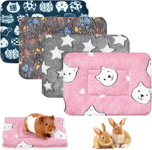 Miniatura 9 de YedsIntu 2 Piezas Cama de Conejo, Almohadón Lavable para Conejos Pequeños, Almohadón Cálido para Animales Pequeños, Almohada de Cama para Conejo