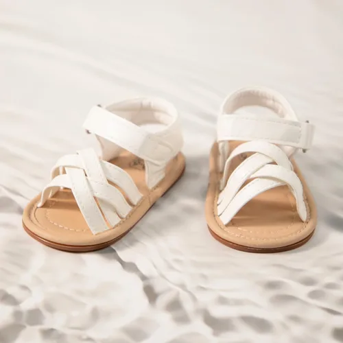 Miniatura 130 de Meckior Sandalias de verano con punta abierta y suave de piel sintética para bebés y niñas pequeñas