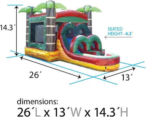 Miniatura 7 de TentandTable Tobogán acuático inflable para niños pequeños y niños, castillo animoso de grado comercial para adultos, casa de salto, incluye Mármol