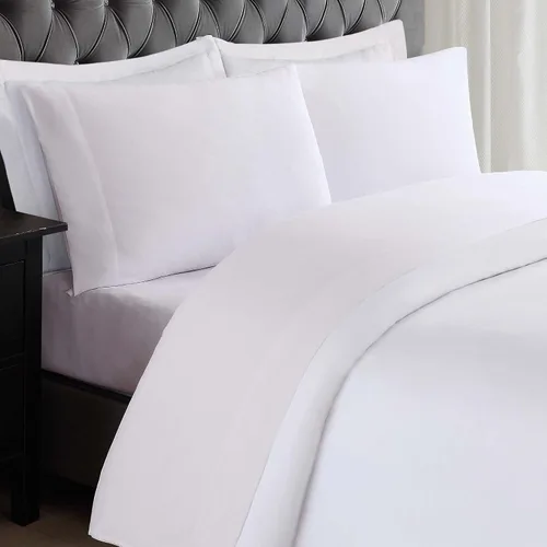 Miniatura 5 de TRULY SOFT Everyday - Juego de sábanas de poliéster blanco de 3 piezas, tamaño individual, color sólido, ropa de cama para adultos, certificado