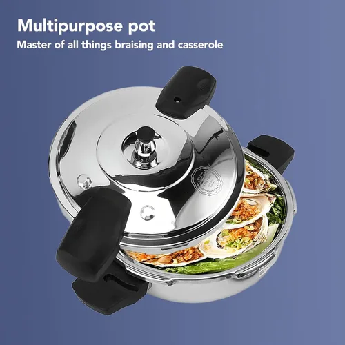 Miniatura 7 de Olla a presión para estufa, olla a presión de cocina 80KPA para el hogar (11.0 in)