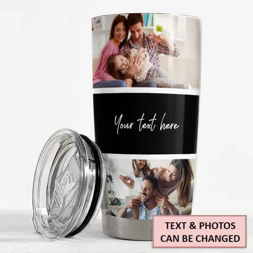 Miniatura 2 de Vaso Térmico de Foto Personalizado para Familia Foto Personalizada 20oz 30oz Vasos Térmicos con Tapa Regalo para Familia Mamá Papá Pareja Mejores