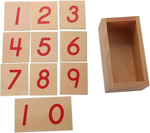 Miniatura 9 de Montessori Matemáticas Materiales Numerales Tarjetas para Preescolar Herramienta de Aprendizaje Temprano