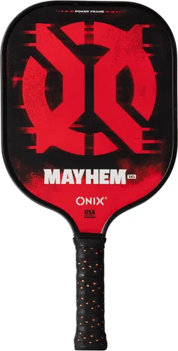 Miniatura 12 de Onix Mayhem Patented ThermoFused Technology Carbon Fiber Power Frame Polypropylene Honeycomb Core Performance Power and Control Pickleball Paddle
