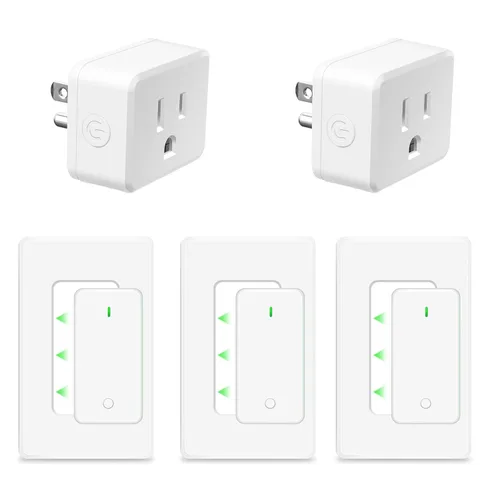 Miniatura 15 de NineLeaf Interruptor de salida remoto inalámbrico, interruptor de lámpara remoto, interruptor decorativo de enchufe de luz de encendido y apagado