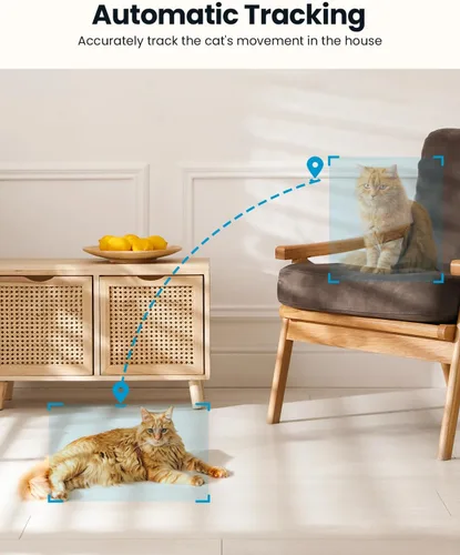 Miniatura 5 de ieGeek - Cámara de seguridad para interiores de 2K, cámaras WiFi 5G/2.4G para mascotas para seguridad del hogar, cámara para perros de 360°