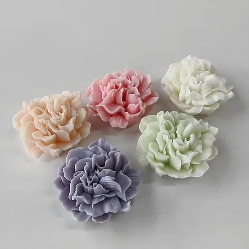 Miniatura 2 de Moldes de flores de resina de peonía de flores, moldes de silicona de fundición de resina para decoración del hogar y fabricación de velas, molde