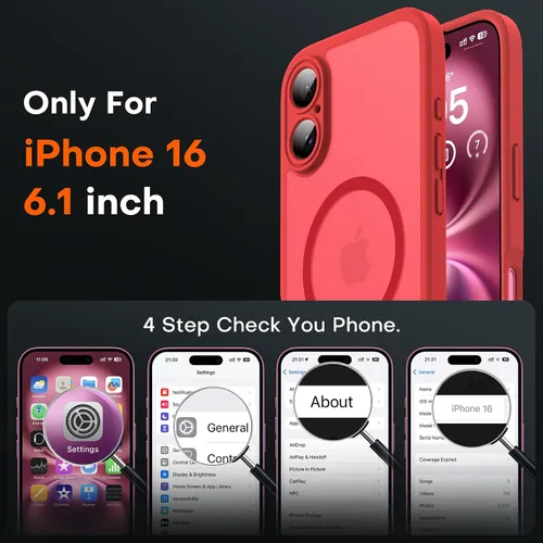 Miniatura 374 de TOCOL Funda para iPhone 11, compatible con Magsafe, protección completa de cámara, imanes integrados, protección contra caídas, funda translúcida