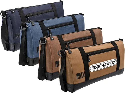 HAWKRY Juego de 4 bolsas de herramientas de lona – Bolsas organizadoras de herramientas resistentes con cremallera, bolsas de herramientas pequeñas