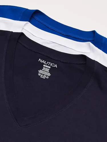 Miniatura 2 de Nautica Camiseta de algodón con cuello en V para hombre paquetes múltiples