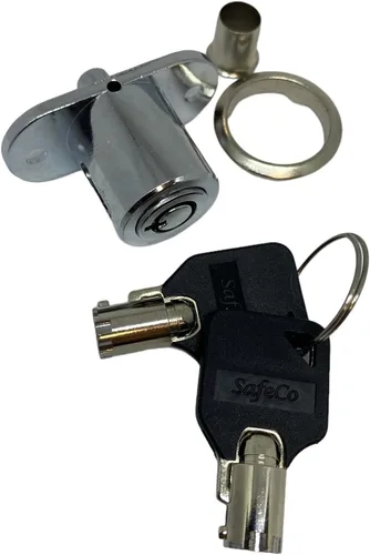 Miniatura 4 de Cerraduras tubulares de émbolo para armarios y vitrinas SafeCo Brands de alta seguridad (llave similar)