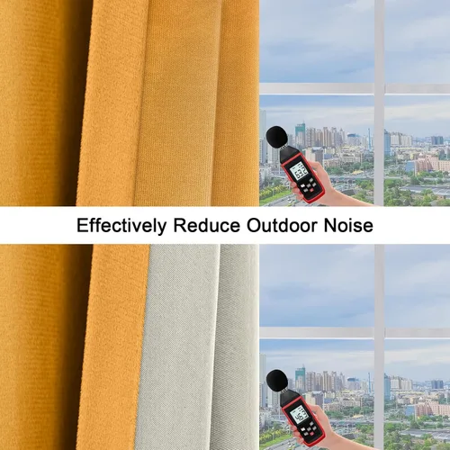 Miniatura 5 de Cortinas 100% opacas de terciopelo con forro de 63 pulgadas de largo, 2 paneles para sala de estar, aislamiento térmico, ahorro de energía