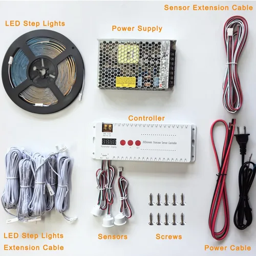Miniatura 6 de Luces de Escalera con Sensor de Movimiento para Interiores, Kit de Luces Inteligentes para Escalones 12 Escalones 40 Pulgadas Tira de Luces