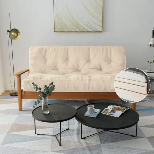 Miniatura 14 de Loosh Principal Colchón de espuma viscoelástica para sofá cama de tamaño matrimonial de 6 pulgadas, fabricado en Estados Unidos, beige, sin marco