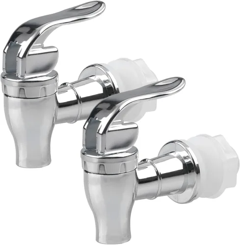 2 piezas de espita de repuesto para dispensador de bebidas, dispensador de bebidas, grifo de plástico plateado para tarro de vidrio, dispensador de