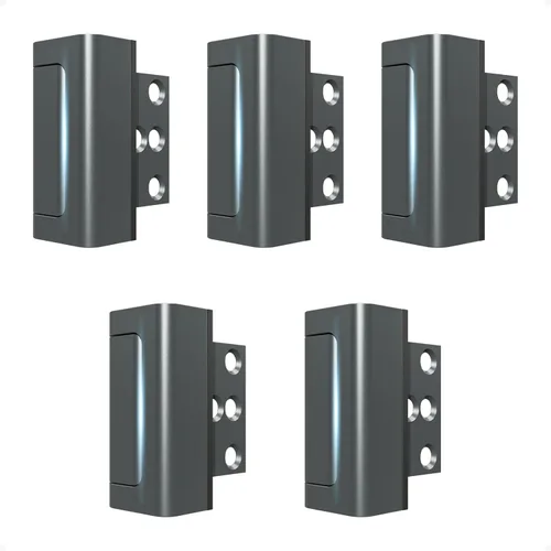 Miniatura 10 de Paquete de 3 cerraduras de refuerzo de puerta de seguridad para el hogar, a prueba de niños, cierre de seguridad para puerta interior, añade alta