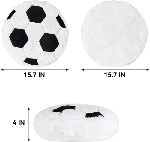 Miniatura 4 de Almohada de balón de fútbol almohada de flor verde salvia para el hogar sofá cama decorativa