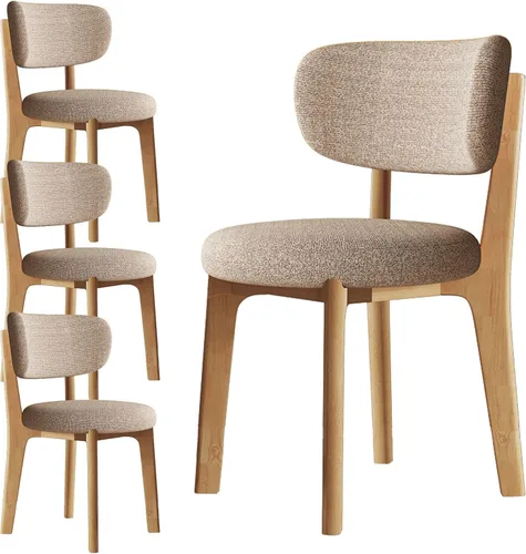 Miniatura 18 de Sillas de comedor de nogal, juego de sillones 2/4, juego de comedor moderno de mediados de siglo con patas de madera silla de comedor para cocina