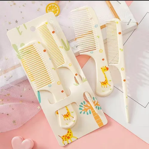 Miniatura 3 de Juego de peines para el cabello para niñas y niños, peine de plástico antiestático portátil para peluquería (verde)