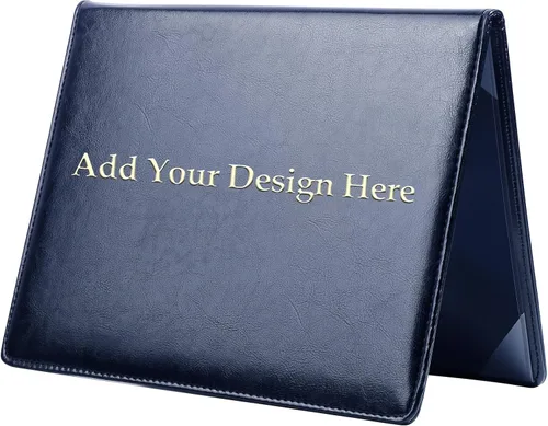 Miniatura 9 de Funda para diploma de 8.5 x 11 pulgadas, color azul marino, para regalo de graduación, tamaño carta de EE. UU., piel sintética