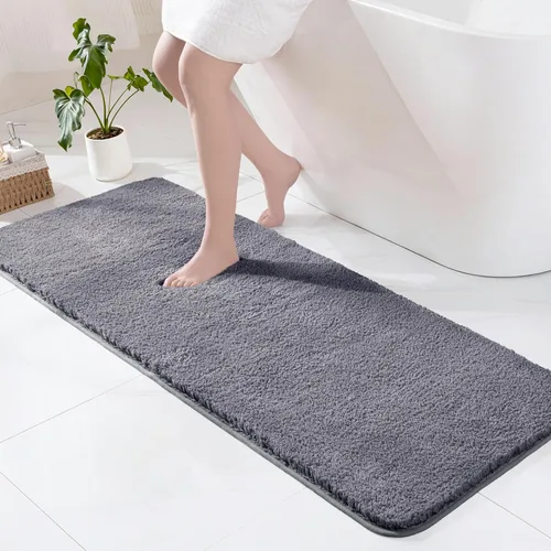 Miniatura 17 de Exclusivo Mezcla Tapetes de baño de 17 x 24 pulgadas, extra suaves, antideslizantes, absorbentes, de microfibra, lavables a máquina, de secado