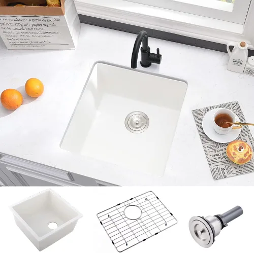 Miniatura 13 de Fregadero de barra negro Undermount-VASOYO - Fregadero de cocina pequeño de 10 x 18 pulgadas, fregaderos de cocina para exteriores, para caravana