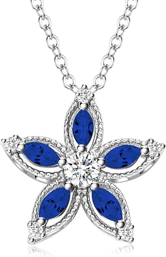 925 Sterling Silver Love Heart Birthstone Necklaces Silver Necklace Zircon Pendant Necklaces for Women Jewelry Gift for Women Wife Girls Her