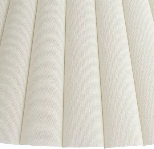 Miniatura 3 de Juego de 2 pantallas de lámpara Box Pleat Empire en blanco antiguo, grandes de 6.75" en la parte superior x 20.75" en la parte inferior x 10.75