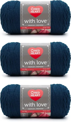 Miniatura 38 de Red Heart with Love Berry - Hilo rojo – Paquete de 3 unidades de 6.98 oz/7 onzas – Acrílico – 4 medianos (peinado) – 370 yardas – Tejido/ganchillo