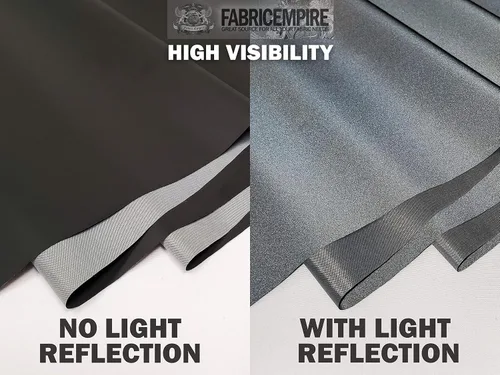 Miniatura 2 de Tela reflectante ligera de alta visibilidad para deportes y seguridad, 55 pulgadas de ancho/vendido por The Yard (no elástico, negro)