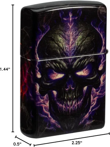Miniatura 3 de Zippo Encendedor: Calavera Flaming - 540 Fusion 81706