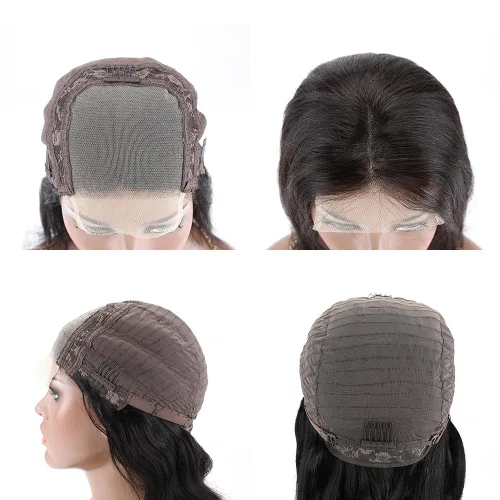 Miniatura 8 de Peluca ondulada de 4 x 4 con cierre de encaje transparente HD, pelucas de cabello humano virgen brasileño para mujeres, prearrancadas con abuelitos