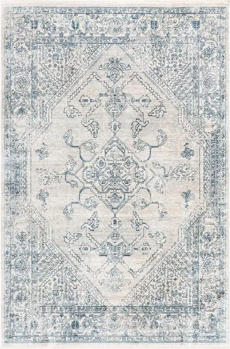 Miniatura 26 de Unique Loom Newport Collection - Alfombra de área ocre (2' x 3' 11", azul/marrón claro)