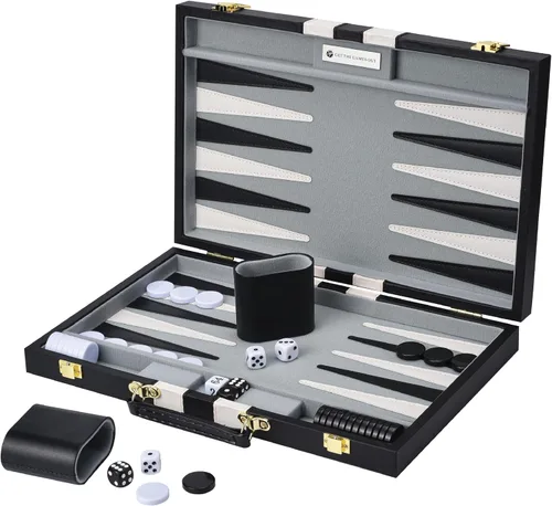 Get The Games Out Juego de Backgammon, Estuche de Juego de Mesa Clásico, 2 Jugadores, Incluye Guía de Estrategia y Consejos, Perfecto para Fiestas y