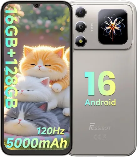 Miniatura 14 de FOSSIBOT Teléfonos celulares S7 Android 16, 16GB+128GB+2TB teléfono desbloqueado, pantalla FHD de 6.9 pulgadas, teléfonos inteligentes de doble