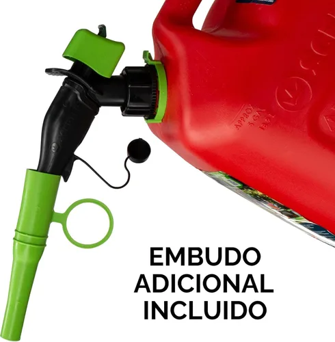 Miniatura 7 de Scepter FR1G152 - Recipiente de combustible con boquilla SmartControl a prueba de derrames y extensor de boquilla adicional de regalo, bidón rojo