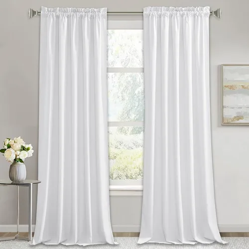 Miniatura 56 de RYB HOME Cortinas de terciopelo verde oliva de 72 pulgadas de largo, cortinas opacas con aislamiento térmico, tratamiento de ventana, decoración