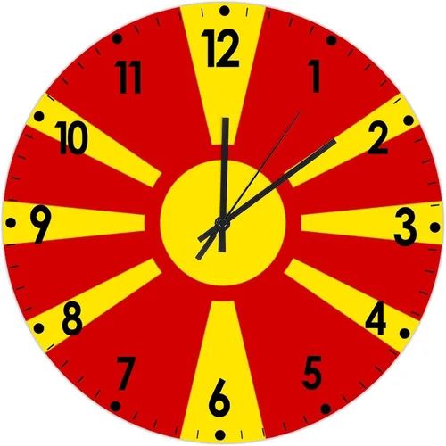Miniatura 582 de Cheyan Reloj de pared con bandera de Canadá de 12 pulgadas, silencioso, sin tictac, de PVC, funciona con pilas, reloj redondo decorativo, regalo