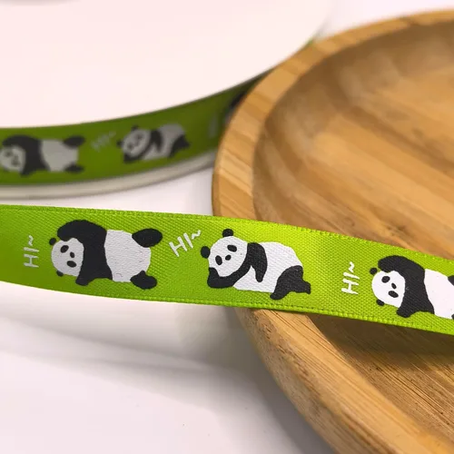 Miniatura 3 de Surtido de cinta de satén de 20 yardas, lazo de panda, abeja, oso, gato, conejo, caricatura, manualidades, embalaje de bricolaje, accesorio