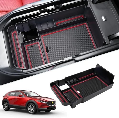Miniatura 8 de SKTU Organizador de consola central para Mazda CX-30 2020-2026 2023 2024 2025 2026 CX-30 Accesorios 2024 2025 2026 CX30 bandeja de consola central