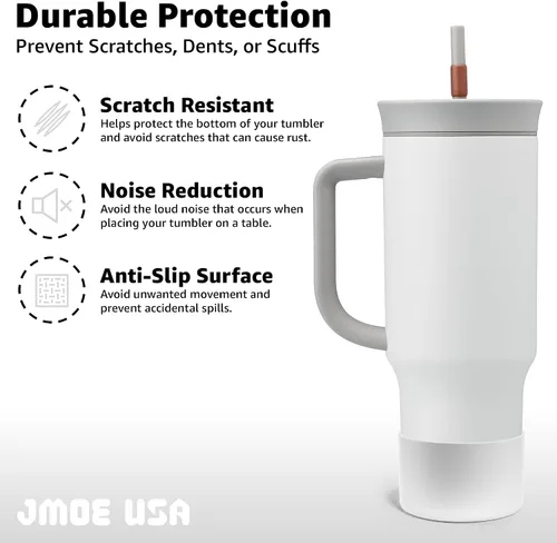 Miniatura 2 de Jmoe USA Funda de silicona para vaso Owala de 40 onzas, se adapta solo al vaso con asa, bota antideslizante, protege contra abolladuras y arañazos