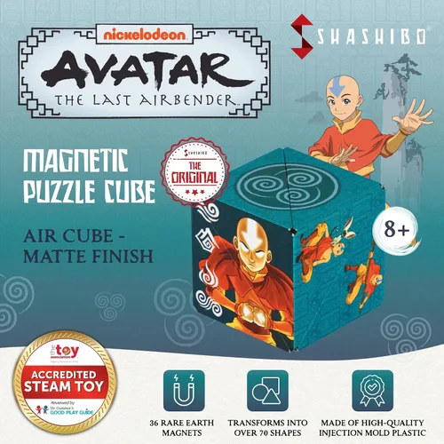Miniatura 3 de SHASHIBO Avatar The Last Airbender - Caja de cambio de forma, cubo magnético STEM que se transforma en más de 100 formas, descarga la aplicación