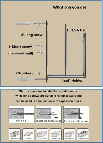 Miniatura 7 de Soporte de pared multifuncional para portátil y teclado, soporte de caja de cable para router/módem/caja de TV/tableta/libro electrónico/teléfono