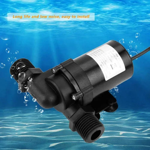 Miniatura 3 de Oumefar Bomba de agua solar de alta temperatura de 24V DC Bomba sumergible sin escobillas de bajo ruido Bomba de circulación de fugas Calibre